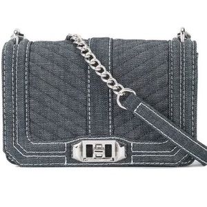 REBECCA MINKOFF QUILTED DENIM BAG